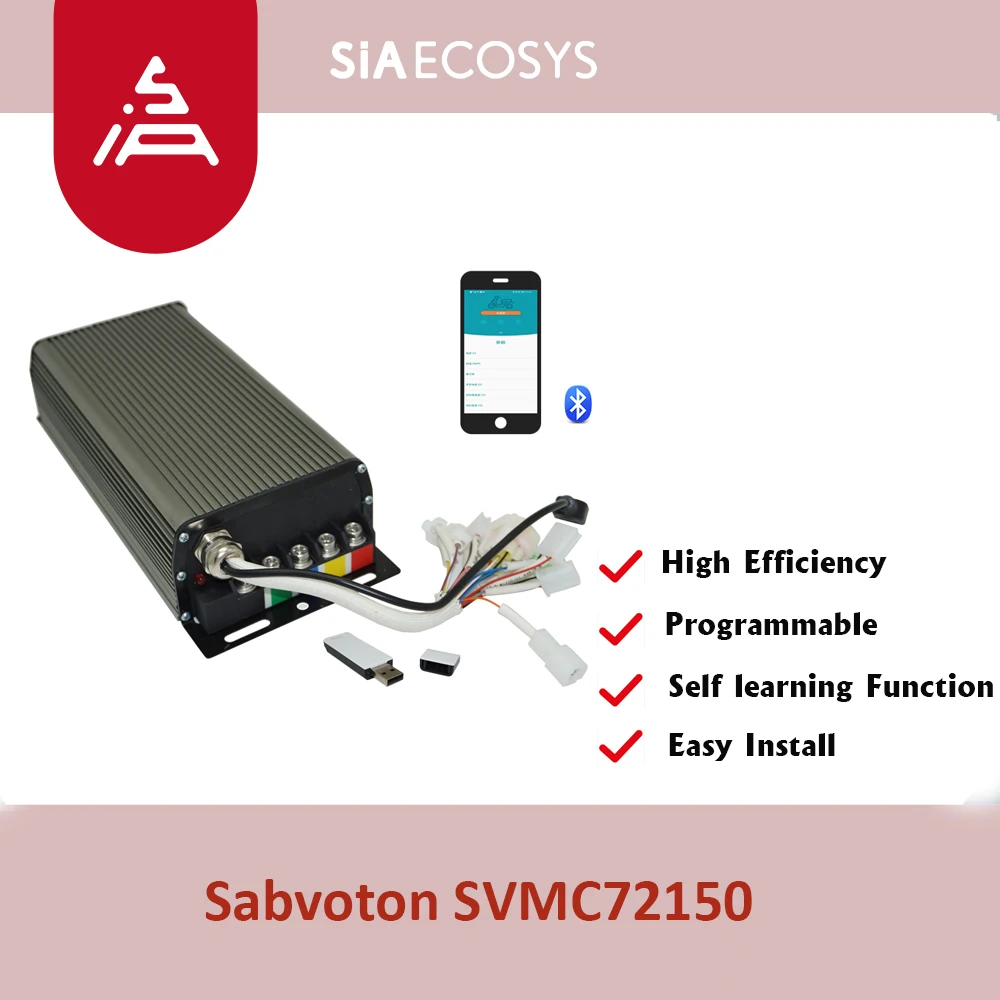 Sabvoton Unlock Type SVMC 72150 V2 Electric Hub Motor Controller 3KW 72V 150A for Electric Motorcycle