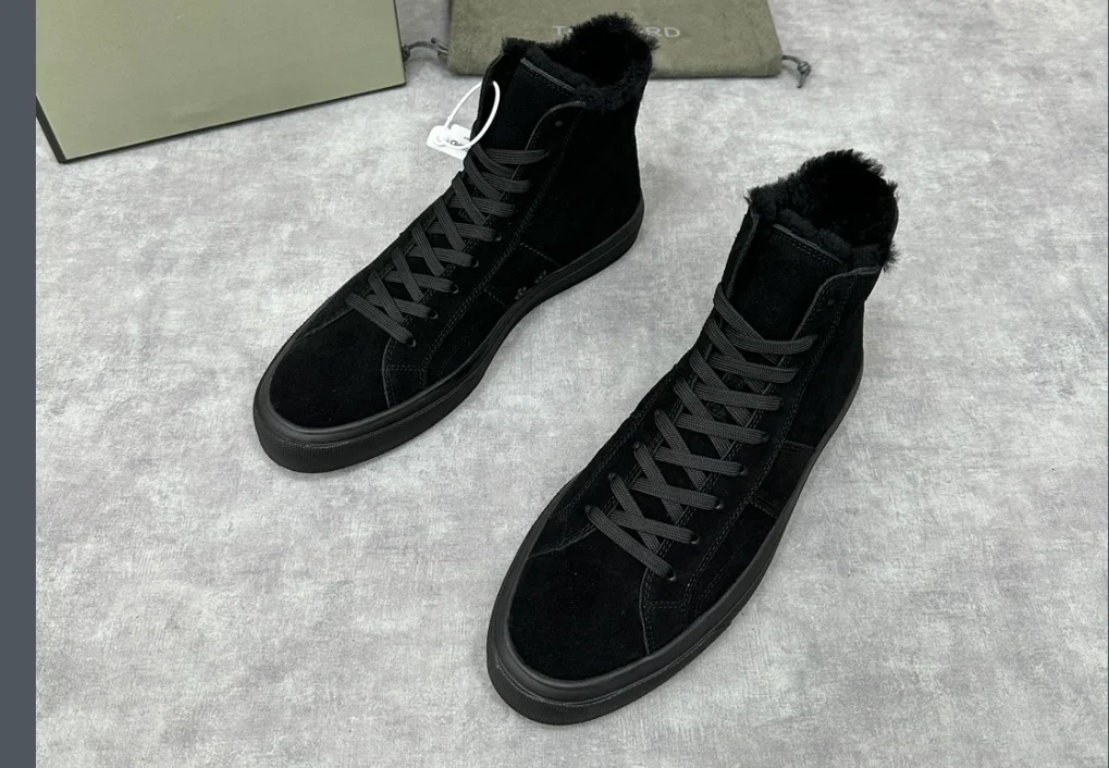 2024 DIKU  Suede Leather High Top Sneakers Are Made Of Suede Calf Leather For Warmth And Wool For A Soft And Comfortable Linin