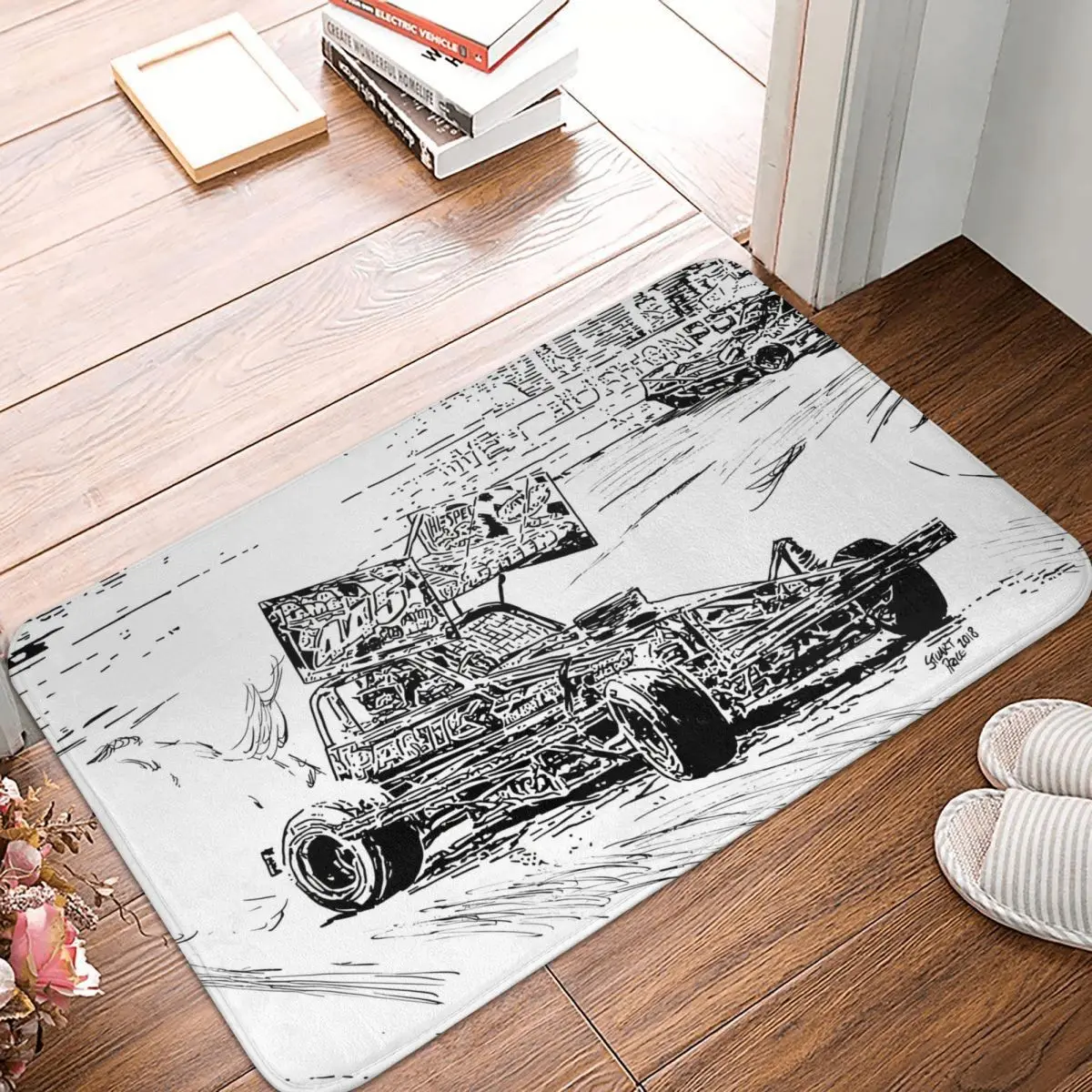 Johnson's Last Swing 2017 BriSCA F1 Non-slip Doormat Carpet Bath Bedroom Mat Welcome Flannel Modern