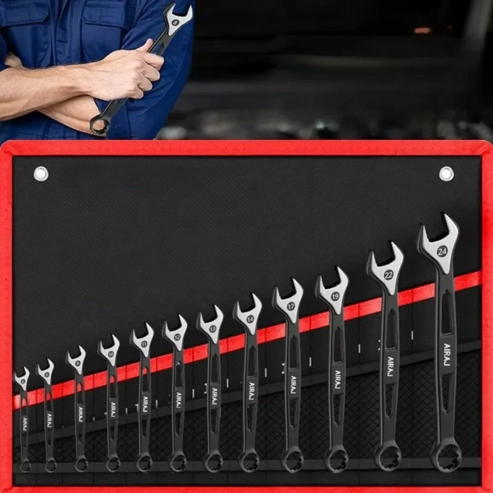 High Carbon Steel Box Wrench Set Professional Automotive Maintenance Rotating Ratchet Wrenches Multifunctional Hand Tools