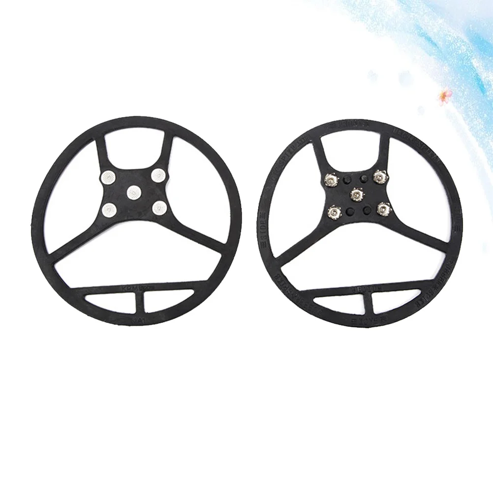 1 زوج الجليد المربط ترصيع المعادن سيليكون الفرقة مرنة بسط أحذية الثلوج غطاء عدم الانزلاق الشتاء قبضة الأشرطة المرابط حجم L #6