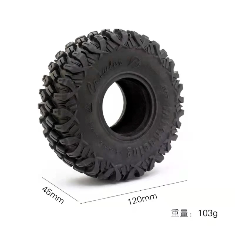 

1.9 Inch 120mm Rock Crawler Tyre Rubber Tire For 1/10 RC Car TRX4 SCX10 D90 90046 TRX6 YIKONG CC02