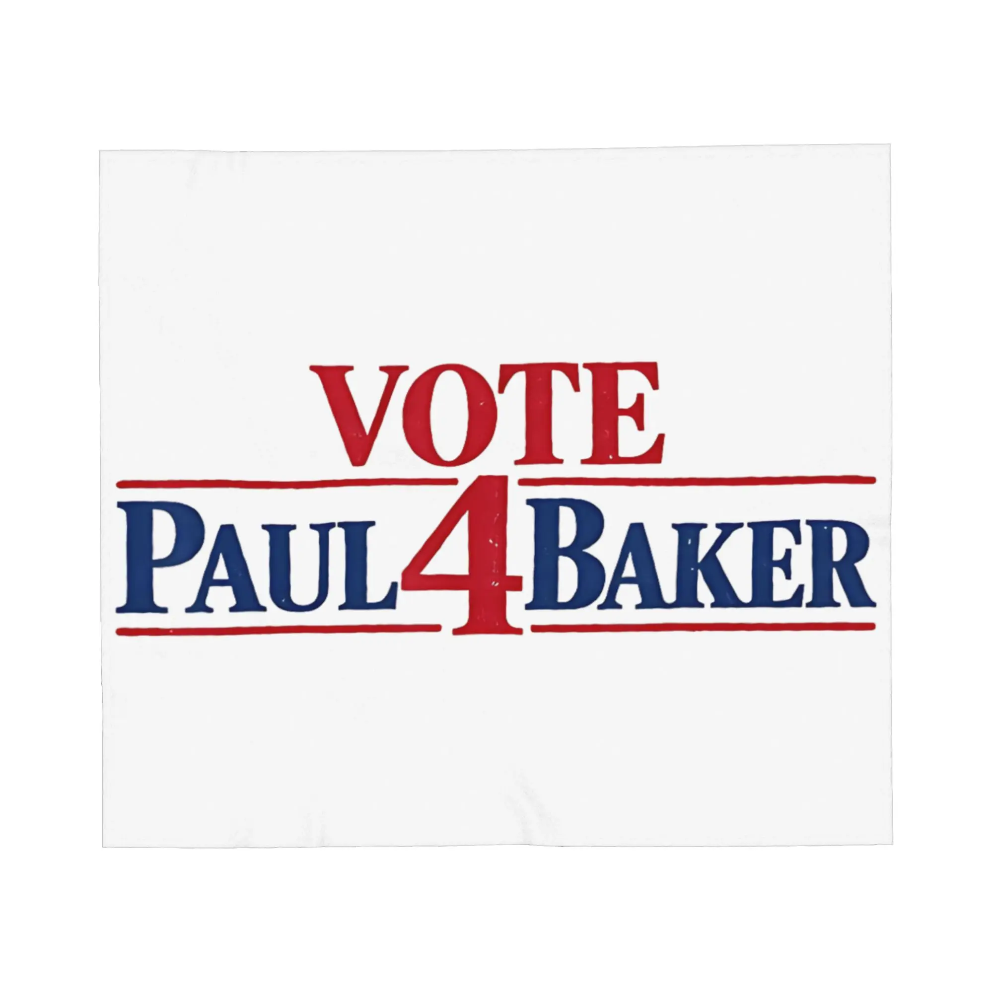 Vote Paul for Baker Funny Campaign Graphic Fleece Blanket  Custom Throw Blankets for Bed Sofa Couch 200x150cm Bedspread