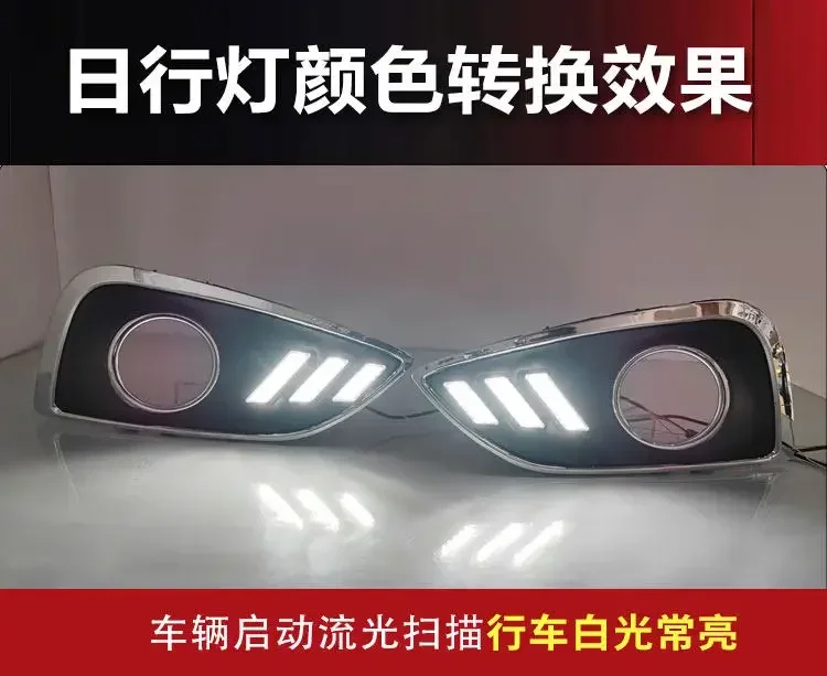 DRL For Hyundai IX35 2010 2011 2012 Car Led Daytime Running Light Front Fog Lamp Modification Dynamic Turn Signal Accessories detail image 5