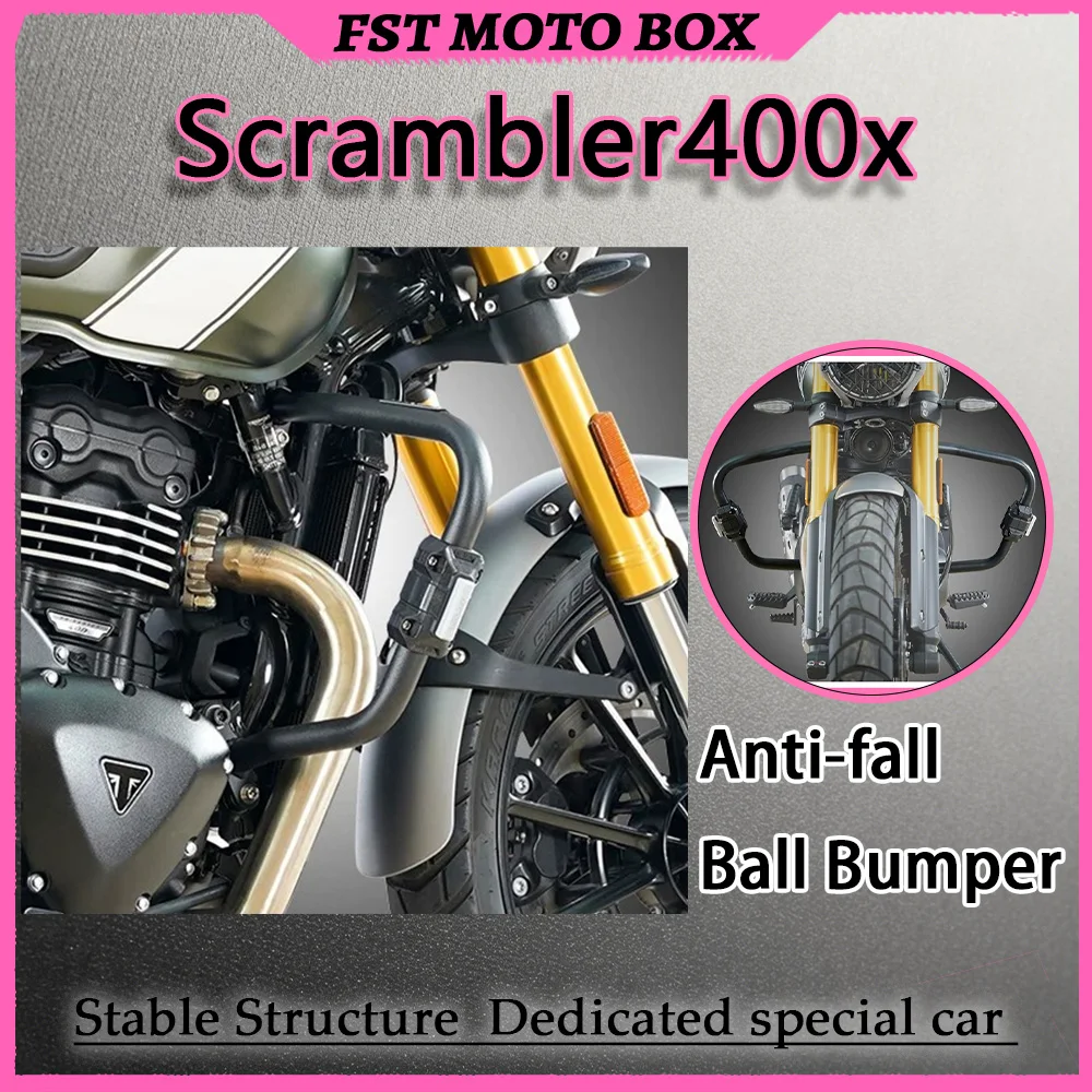 FOR Scrambler 400X Speed 400 Engine Guard Highway Crash Bar Frame Sliders Radiator Guard Anti-Fall Modification Parts