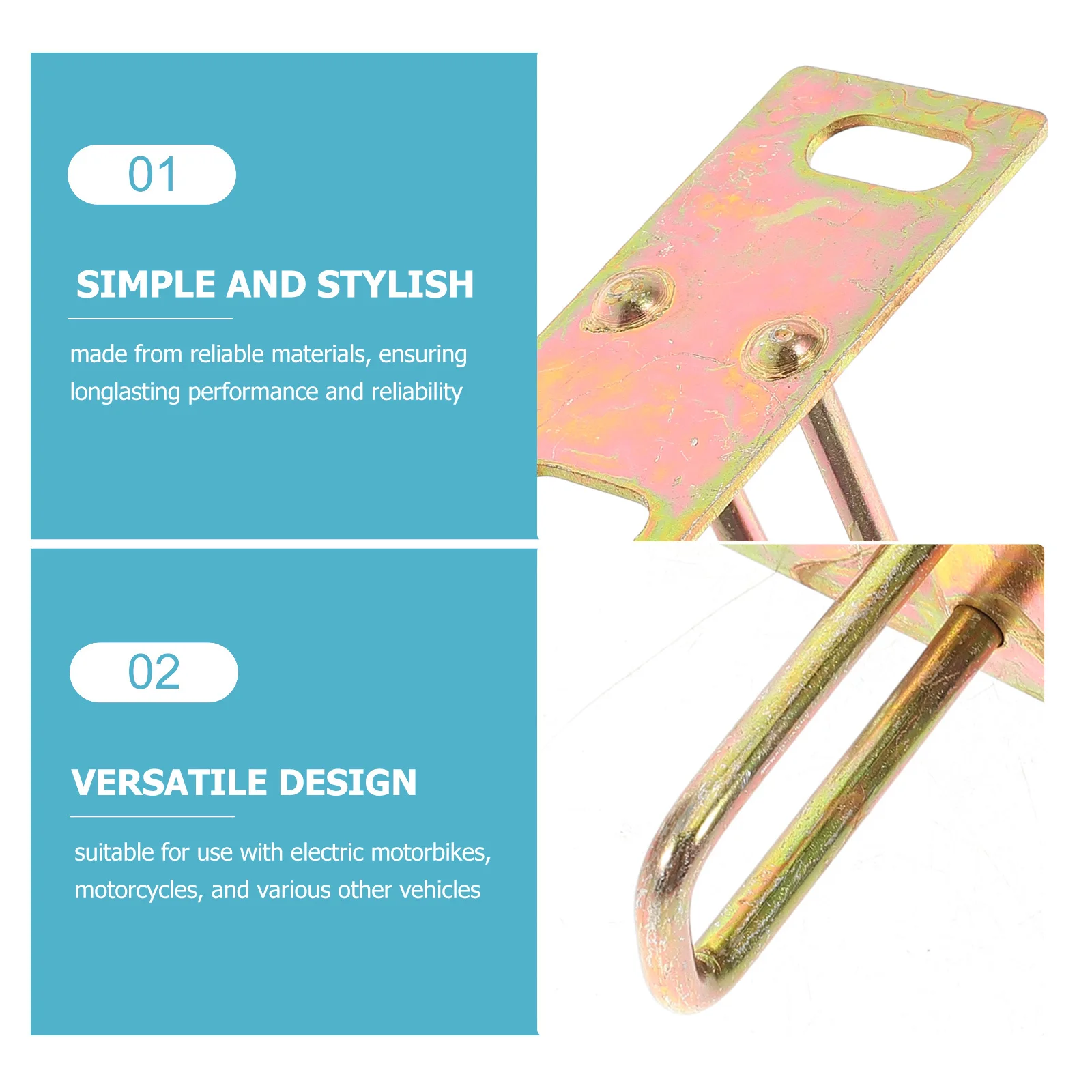 4Pcs Metal Electric Motorcycle Seat Lock Plate Universal Fit Easy Installation Multiple Lock Needs Security Protection - Image 2