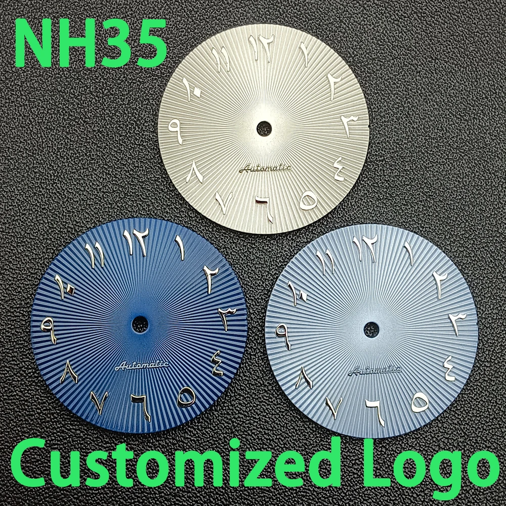 28.5mm Men's Watch Dial Customized Logo No Night Light Dial Suitable for NH Series 35 Movement Watch Accessories