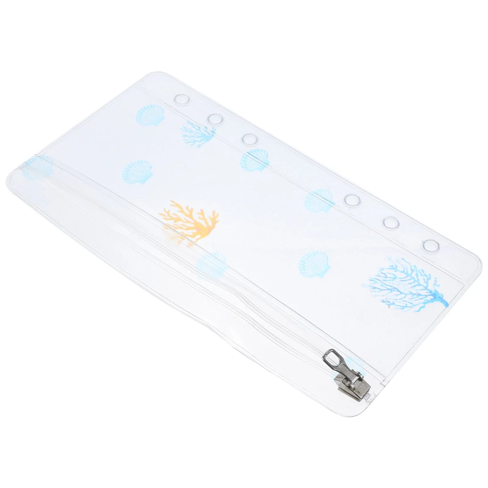 

Clear Planner Binder Zippers Loose Leaf Notepad Bag Hand Account Day PVC Pocket Notebooks Shell Style A6 6 Hole Ticket Business