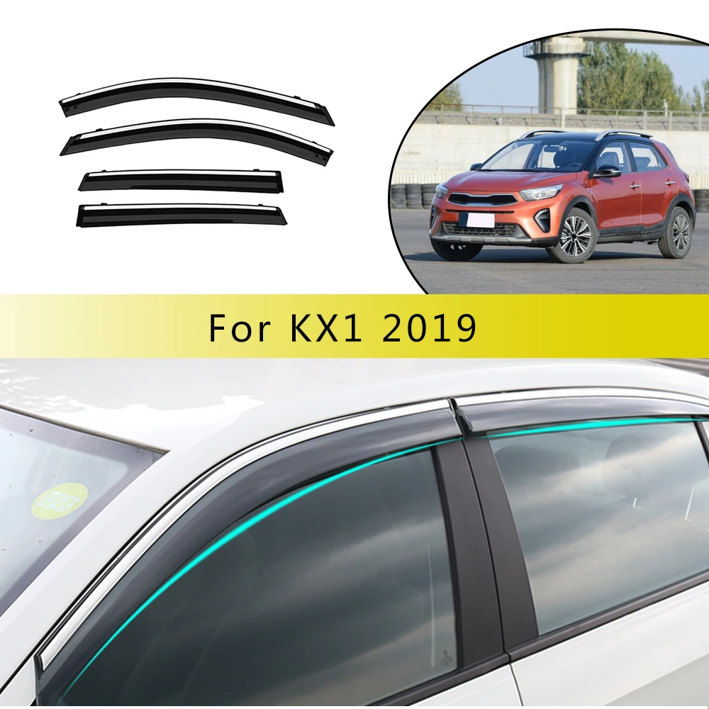 

Оконный ветрозащитный козырек от солнца и дождя, дефлектор для Kia KX1 2018 2019, автомобильный Стайлинг, автоаксессуары, 4 шт., навесы из АБС-пластика