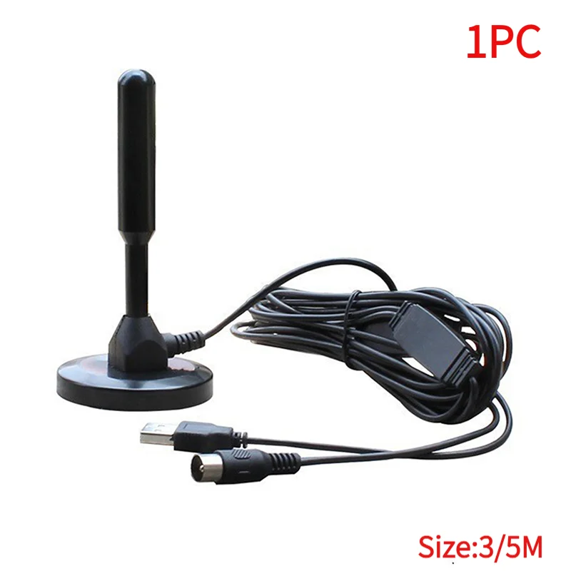 1PC Digital TV Antenna Terrestrial Wave Suction Cup Amplifier High-Definition Dtmb TV Receiver Set-Top Box Antenna.