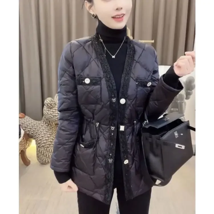 2023 Winter New Large Down Cotton Coat Women Loose Fit Warm Single Breasted Commuter Casual Coat Parkas