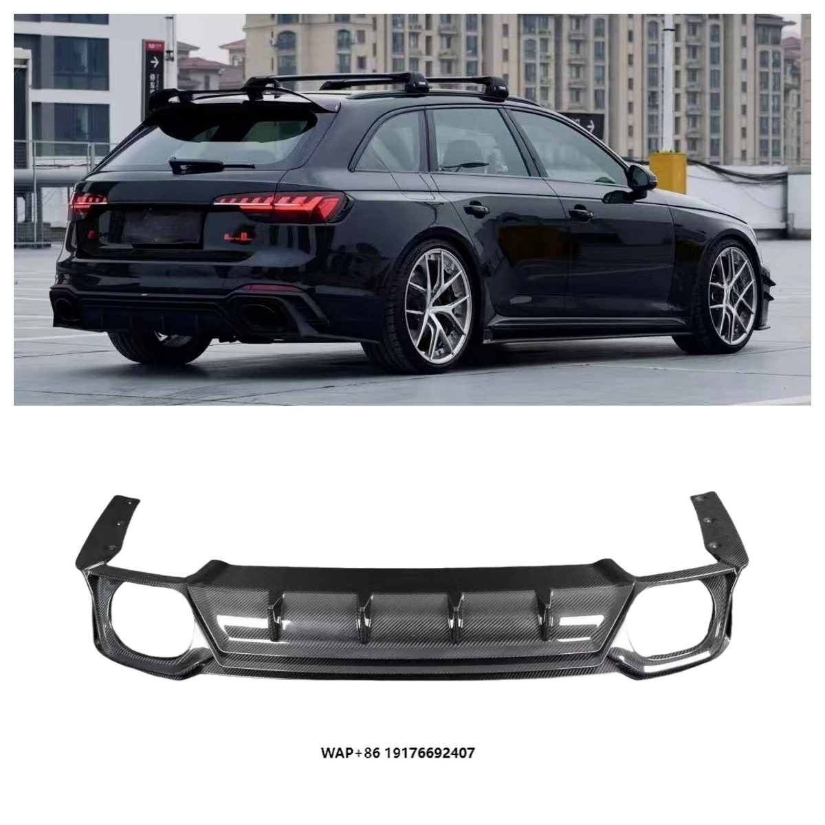 

High Quality Dry Carbon Fiber Body Kits for RS4 B9.5 Car Accessories Rear Diffuser Car Exterior Kit Car Bumpers