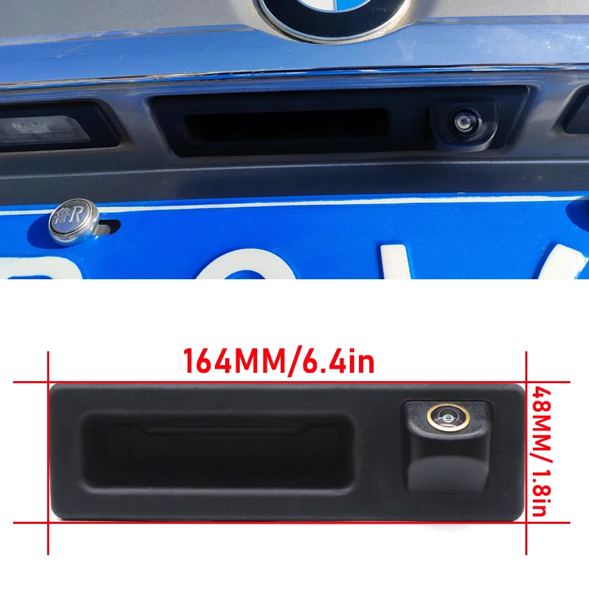 HD Night Vision Rear View Camera For BMW 2 Series F45 2010~2016 2017 Trunk Handle Backup Parking Reversing Camera Golden Lens
