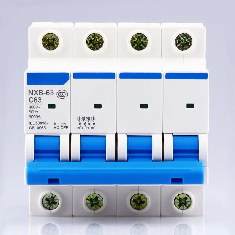 

NXB-63 4P 1A 2A 3A 6A 16A 20A 25A 40A 63A 230V 380V Miniature Circuit Breaker MCB New DZ47