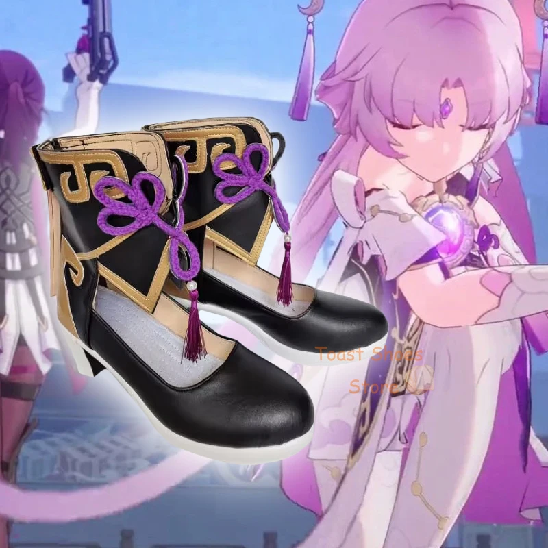 Honkai Star Rail Fu Xuan Cosplay Schoenen Komisch Anime Spel Voor Con Halloween Cosplay Kostuum Prop Schoenen Met Hoge Hakken