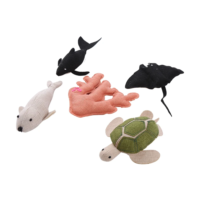 The new canvas collection of Sea creatures includes sound paper bite resistant interactive play pet supplies