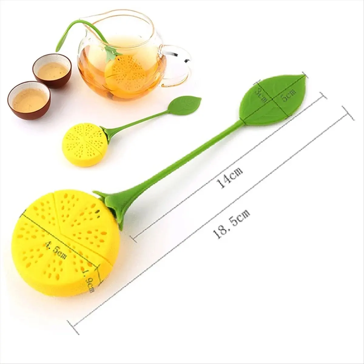 A13M Loose Tea Leaf Strainer Silicone Tea Infuser Teapot Tool Teabag Kettle Ball Holder Spice Filter Tea Infuser Lemon