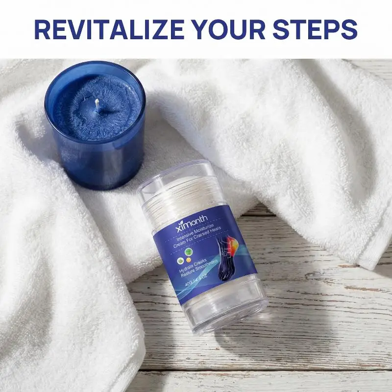 Intensive Foot Care Cream for Cracked Heels Gentle Exfoliating and Moisturizing Daily Repair for Dry Skin