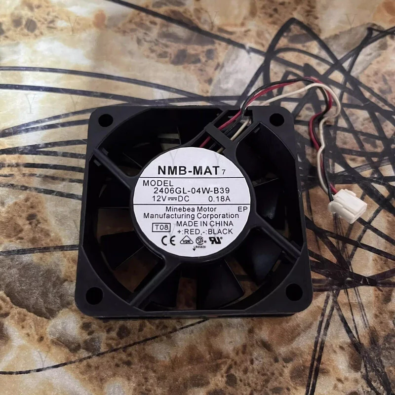 Y+ for 2406GL-04W-B39 6015 DC12V 0.18A 6CM 3-Pin Inverter Cooling