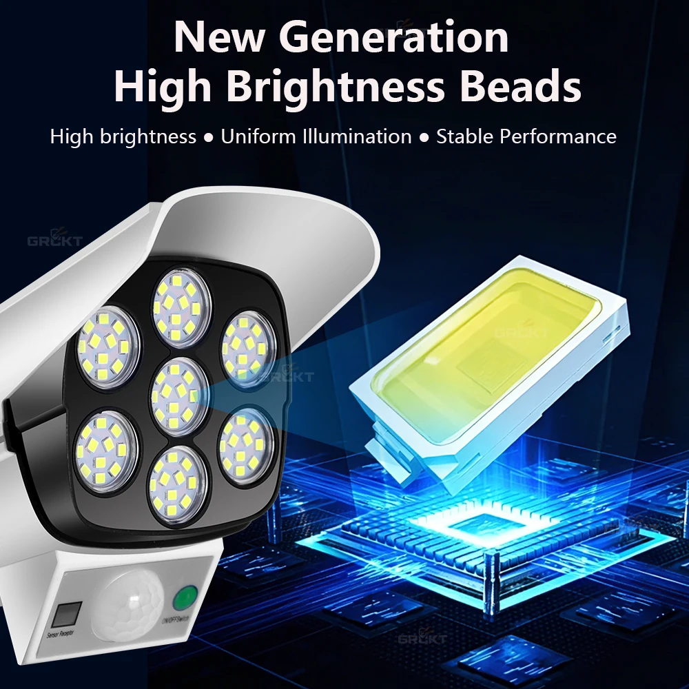 Garden Solar Lamps Outdoor Wall Light Motion Sensor Light Outdoor Waterproof IP65 Simulated Camera Lamp Garden Street Spotlights