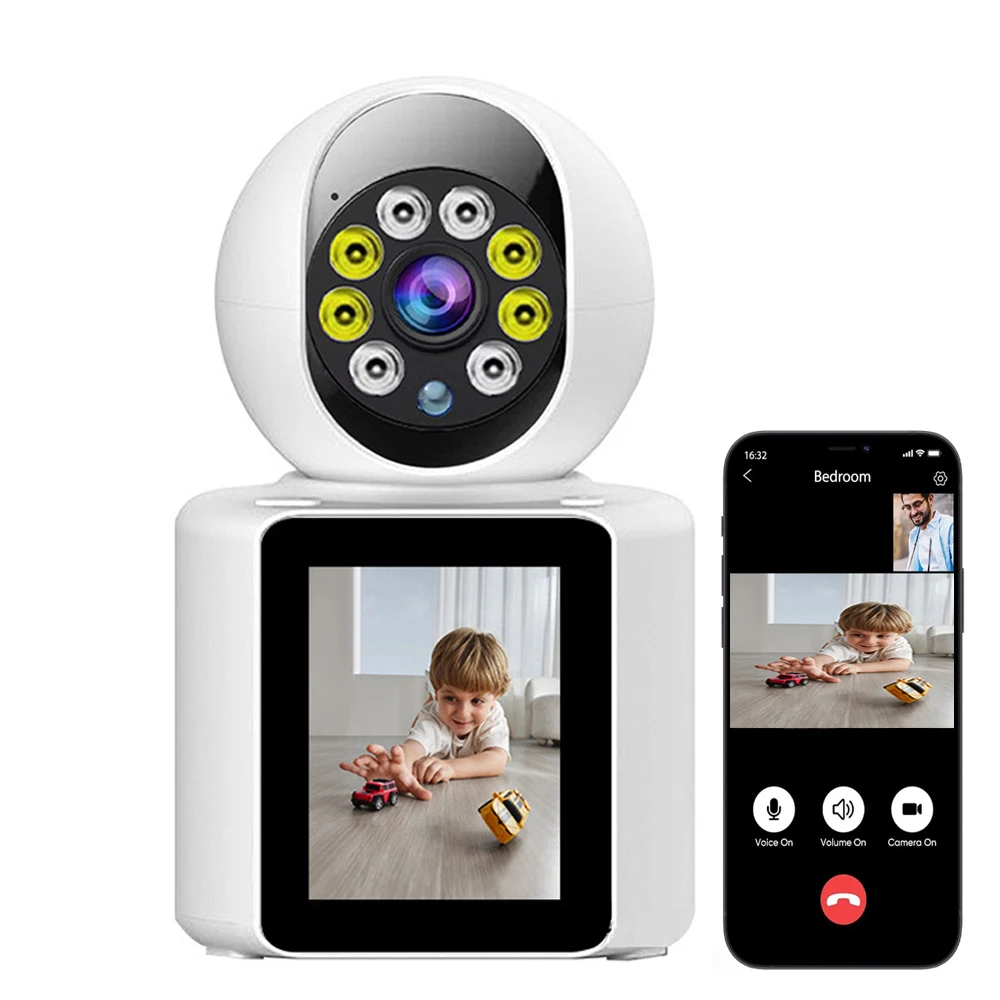 HD 1080P Video Call WiFi Camera Indoor Baby Elder Pet Monitor 2-Way Video 360° Pan/Tilt for Home Security IP Surveillance Cam