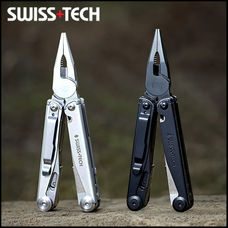 SWISS TECH 18-in-1 multifunctional pliers folding multifunctional tool portable EDC outdoor camping equipment