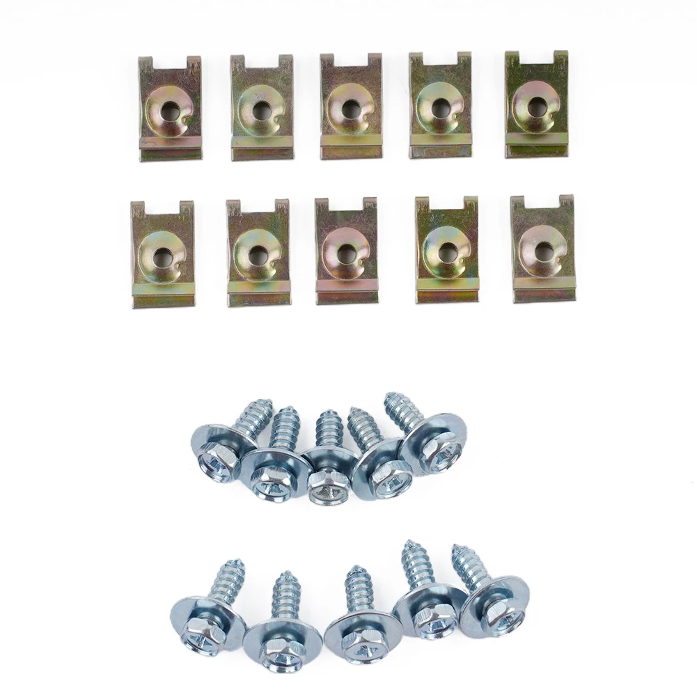 

10 компл. винтов из листового металла, гайка под кузовом, винты для брызговика, зажимы для BMW O Pel Ford-Skoda, автомобильные автомобили, аксессуары для интераксессуаров