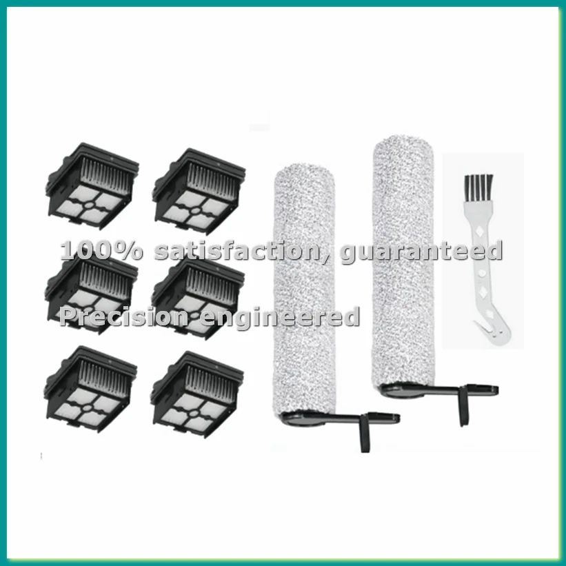 Roller Brush Filter with 1 Cleaning Brush for Floor One Switch S6/Stretch S6 Wet Dry Vacuum Cleaner Consumable-A46I