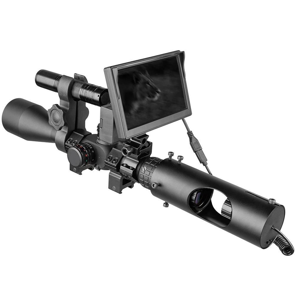 Imagem -03 - Infravermelho Led Night Vision Riflescope Caça Scopes Óptica Visão Câmera à Prova Dágua Vida Selvagem 850nm