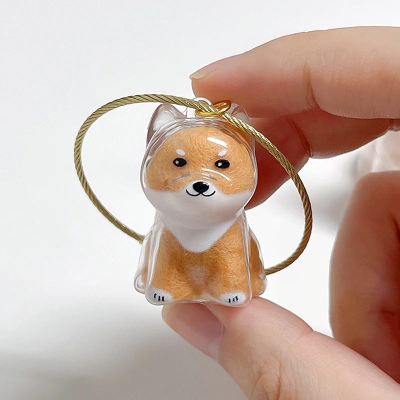 Transparent Dog Hair Storage Box Pendant Keychain Save Collect Pets Hair Storage Capsule Commemorate Gifts