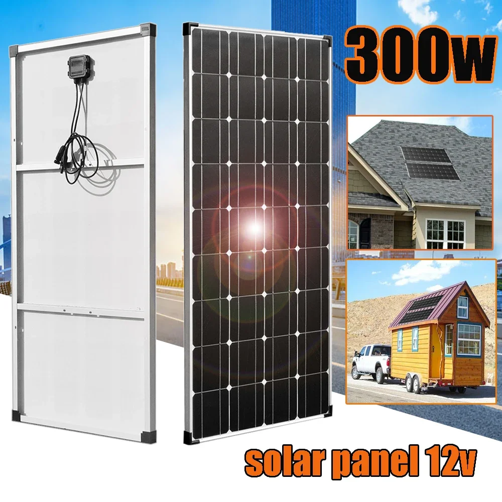 Image of 300W 150W Solarpanel-Set, flexibles Solarpanel mit Laderegler, 12V Solar-Ladepanel für Photovoltaik-Heimsysteme