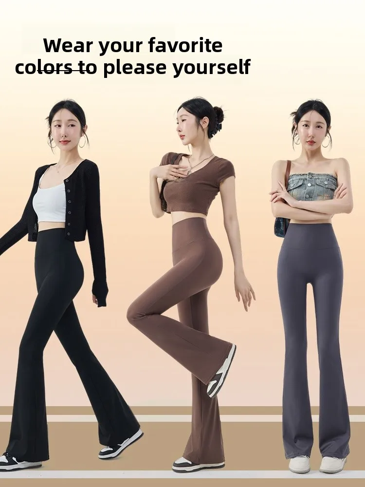 New Sle Thiened Yoga Pants Women's High Waist arkskin Long Leggings Autumn Winter Bla Slimming Faionable Base Layer