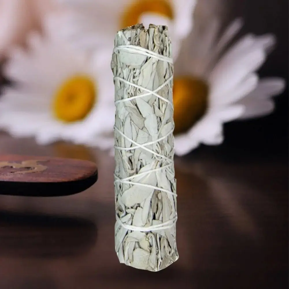 

10cm White Sage Bundle Practical Portable California Smudge Stick Wand Multifunctional Natural Spiritual Incense Sticks