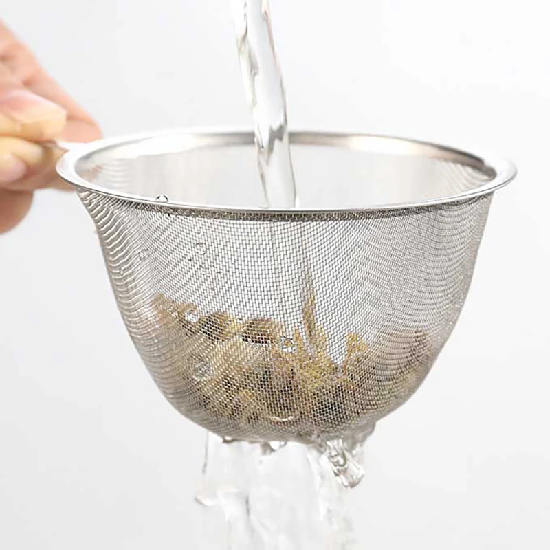 1Pc Fine Tea Strainer Filters Stainless Steel Mesh Tea Infuser Colander Reusable Teapot Infuser With Handle Tea Cup Filter