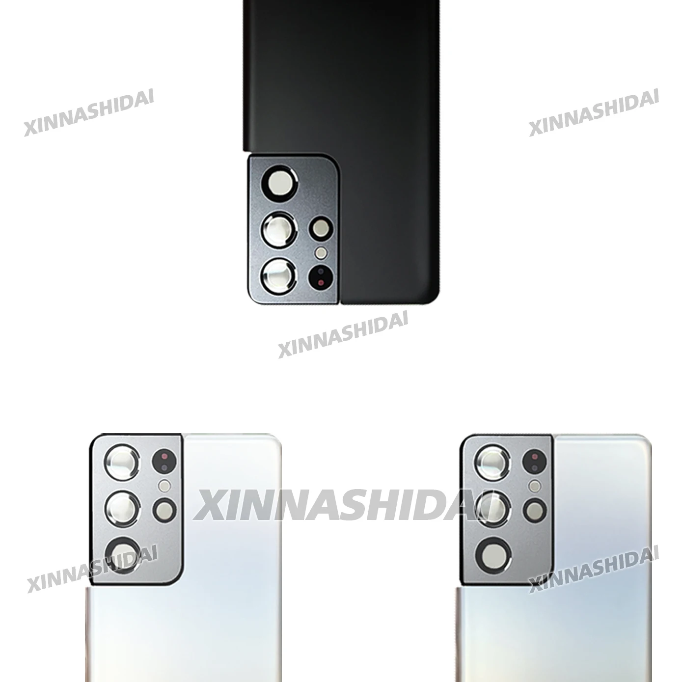 Für S21 Ultra Batterie Zurück Cove Telefon Batterie Zurück Abdeckung Panel Gehäuse Fall Hinten Glas Mit Kamera Rahmen Objektiv Kleber