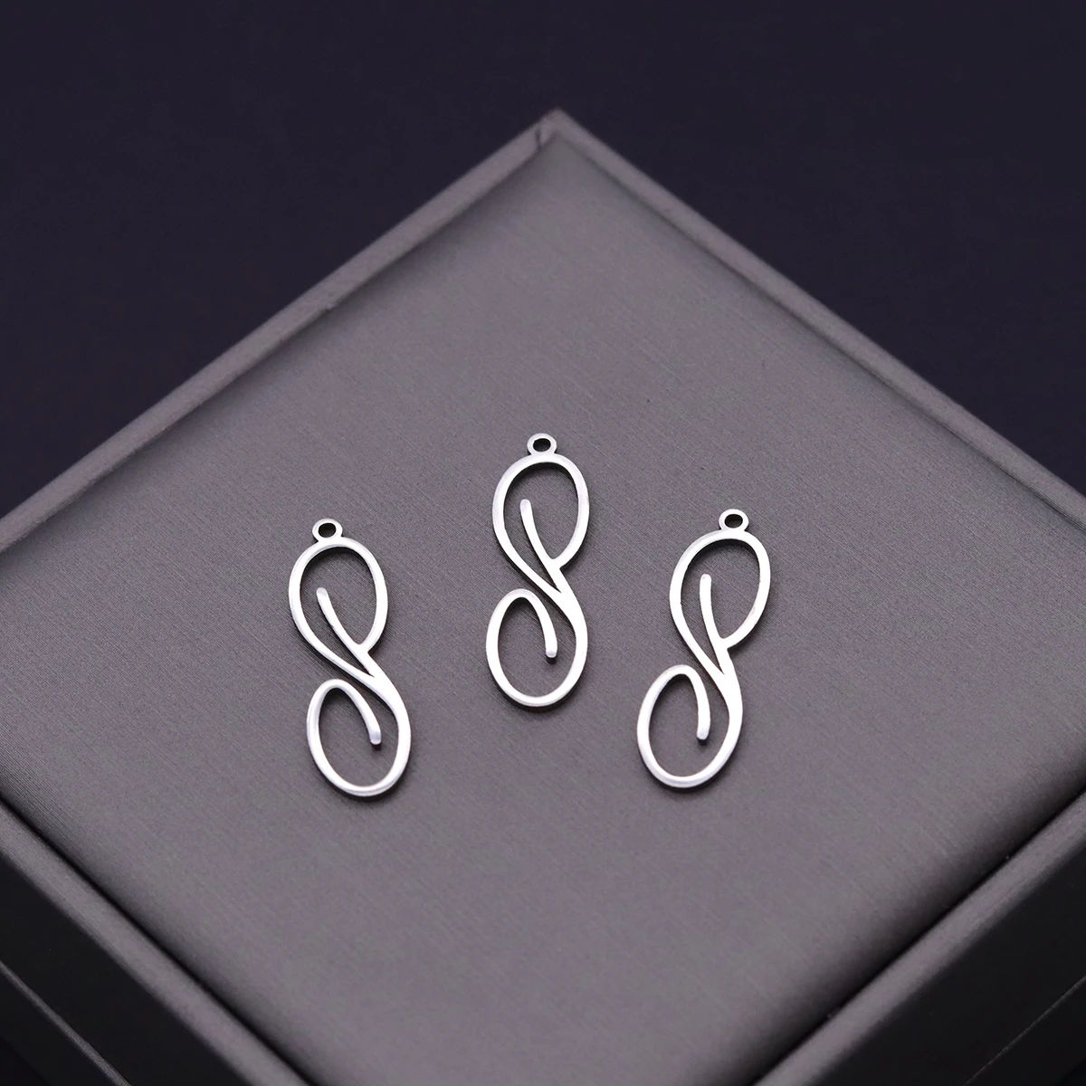 3pcs Infinity Symbol Charms Pendant Stainless Steel DIY Handmade Necklace Earrings Jewelry Making Love Accessories Bulk