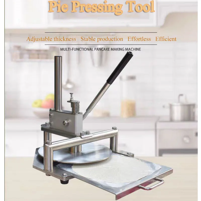 Commercial 20CM 25CM 30CM Big Diameter Pizza Chapati Pressing Forming Making Machine Hand Pizza Dough Press Machine