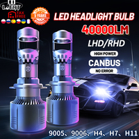 CO LIGHT H7 LED Headlight Projector Lens Bi-LED H4 High Beam Low Beam 40000LM H11 H8 H9 9005 9006 HB3 HB4 Mini Auto LED Bulb 12V
