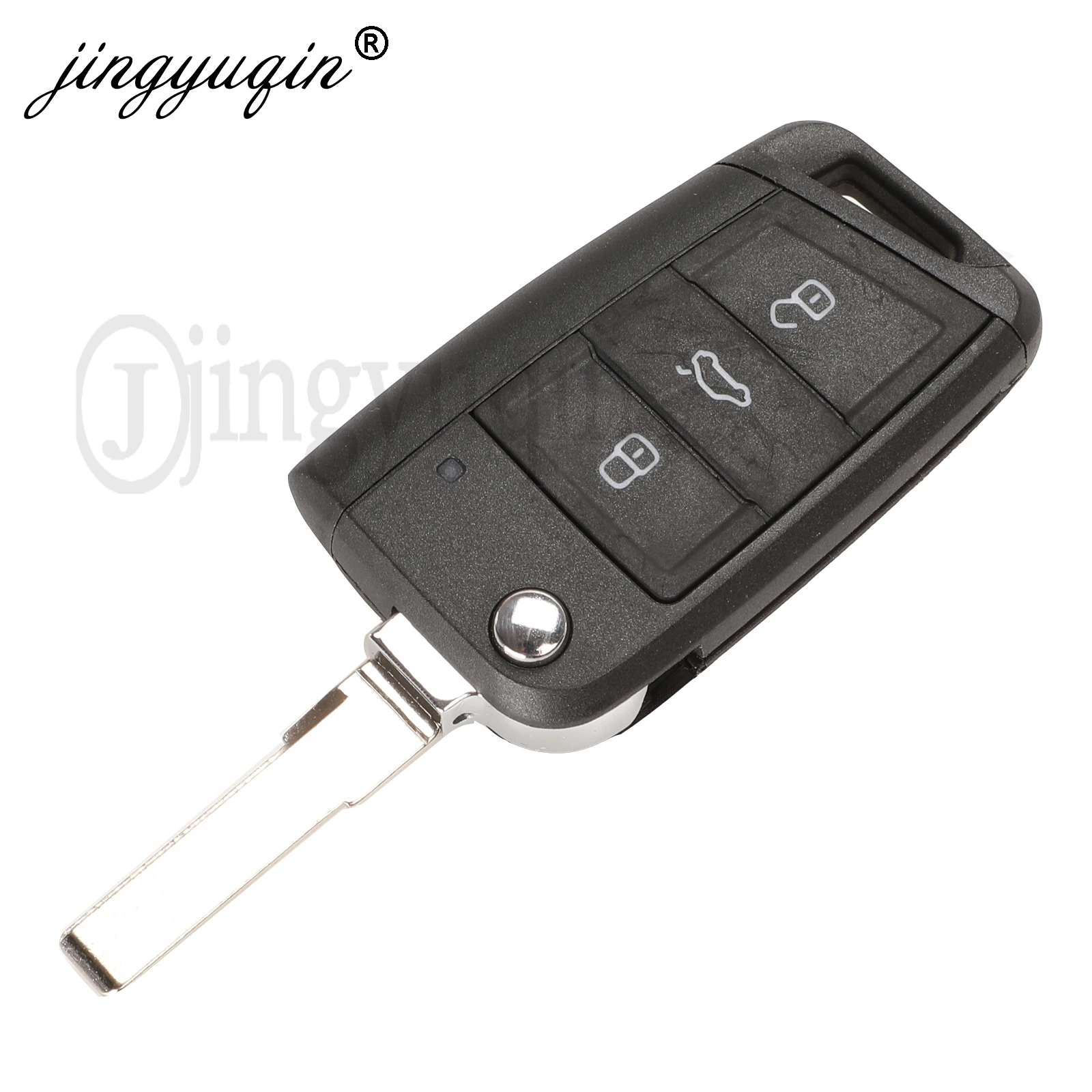 jingyuqin 3 Buttons Remote Car Key Shell Case Cover Fob For Volkswagen Passat Golf 7 MK7 Skoda Seat Leon Octavia