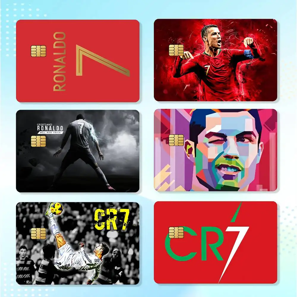 Football CR7 Waterproof Card Stickers For Credit Cards Debit Cards And Transit Cards 4pcs C-Cristiano R-Ronaldo view 3