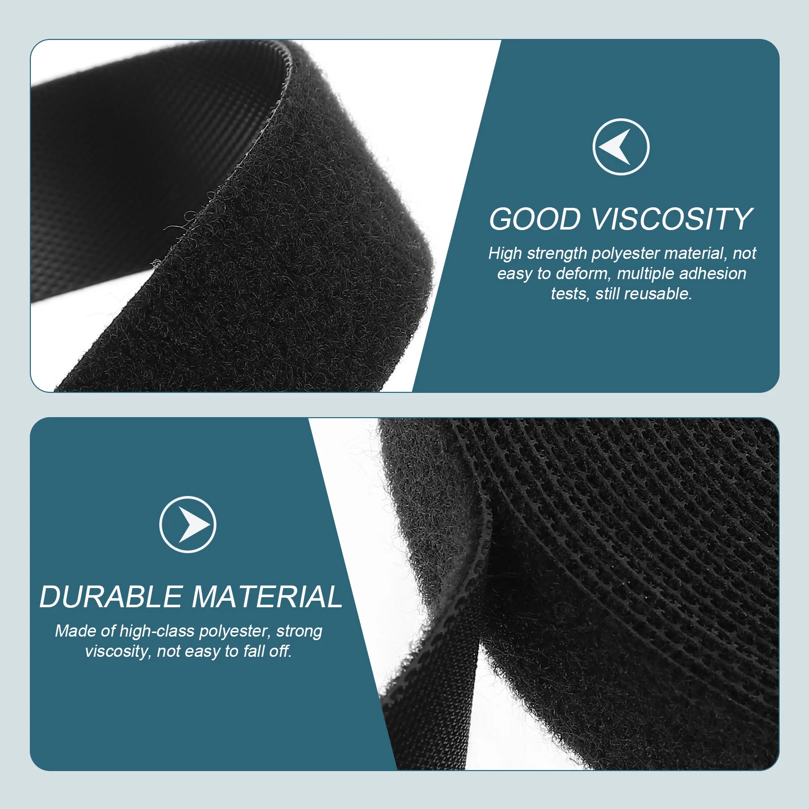 

1 Roll Heavy Duty Hook Loop Tape Self Adhesive Cable Management Strip For Diy Fixing Sewing Tool Loop Hook Fastener Roll