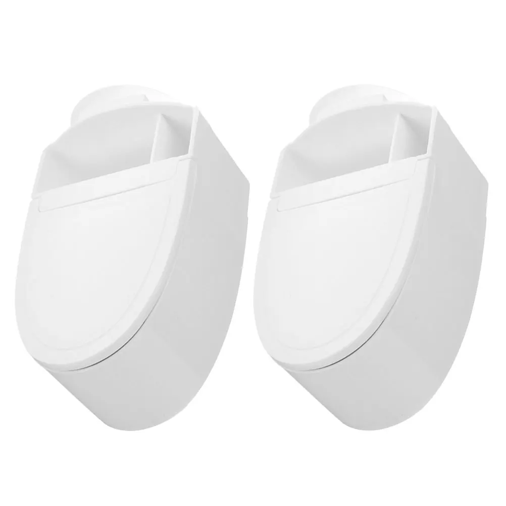 

2Pcs WallMounted Ashtray Bathroom Indoor ToiletShaped StainlessSteel Disposable WhiteSmokePlace Practical SpaceSaving