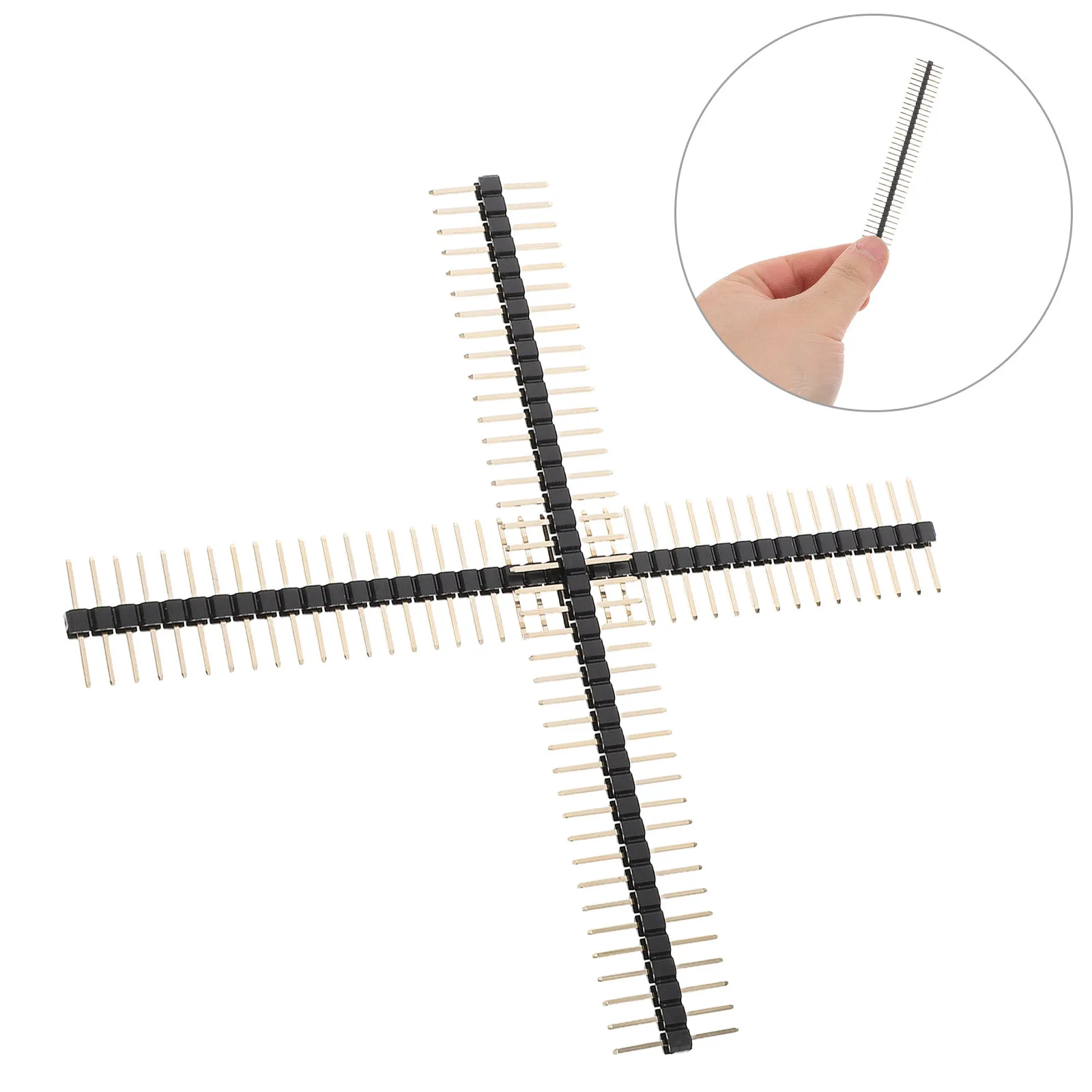20Pcs Female Straight Pin Header Connector 40 Pin Breakaway Strip Long Pins Single Row DIY Electronic Projects