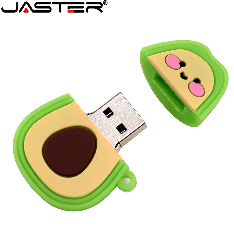 JASTER USB 2.0 Flash Drives 128GB Cute Avocado green USB flash drive Pen drive 64GB 32GB Memory stick Gifts for children U disk