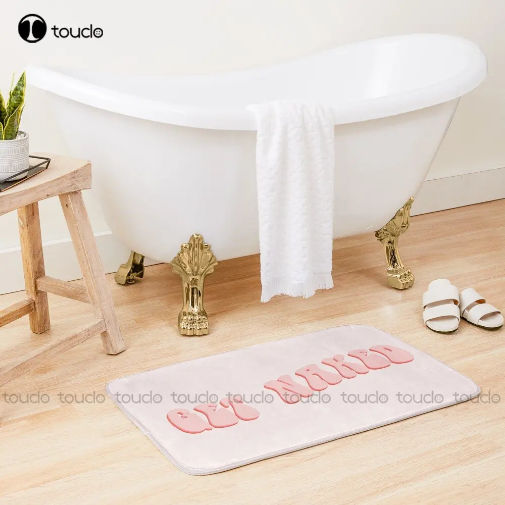 Get Naked Funny Mat, Joke, Get Naked Bath Mat Bathroom Rugs Mat For Shower