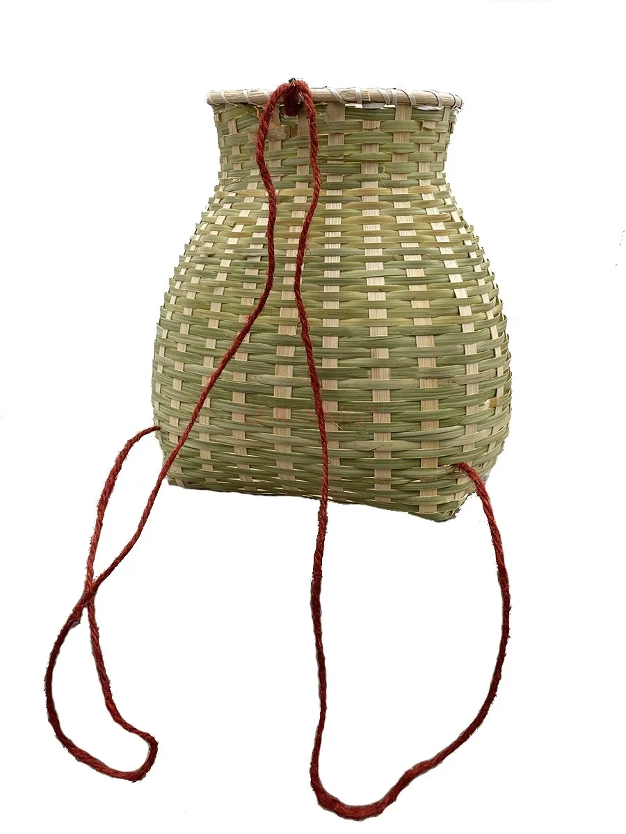 Bamboo basket, handmade tea picking basket, fish basket, basket, back basket, bamboo basket, bamboo woven product decoration