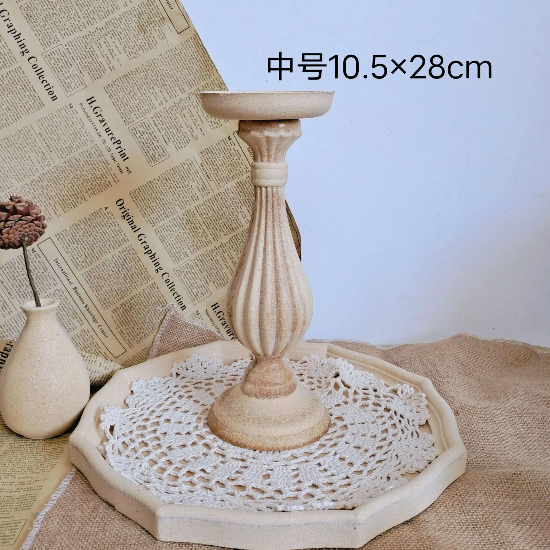 

2Pcs Vintage Wooden Stands Rustic Unfinished European Style Home Table Centerpiece Photography Props Decorative