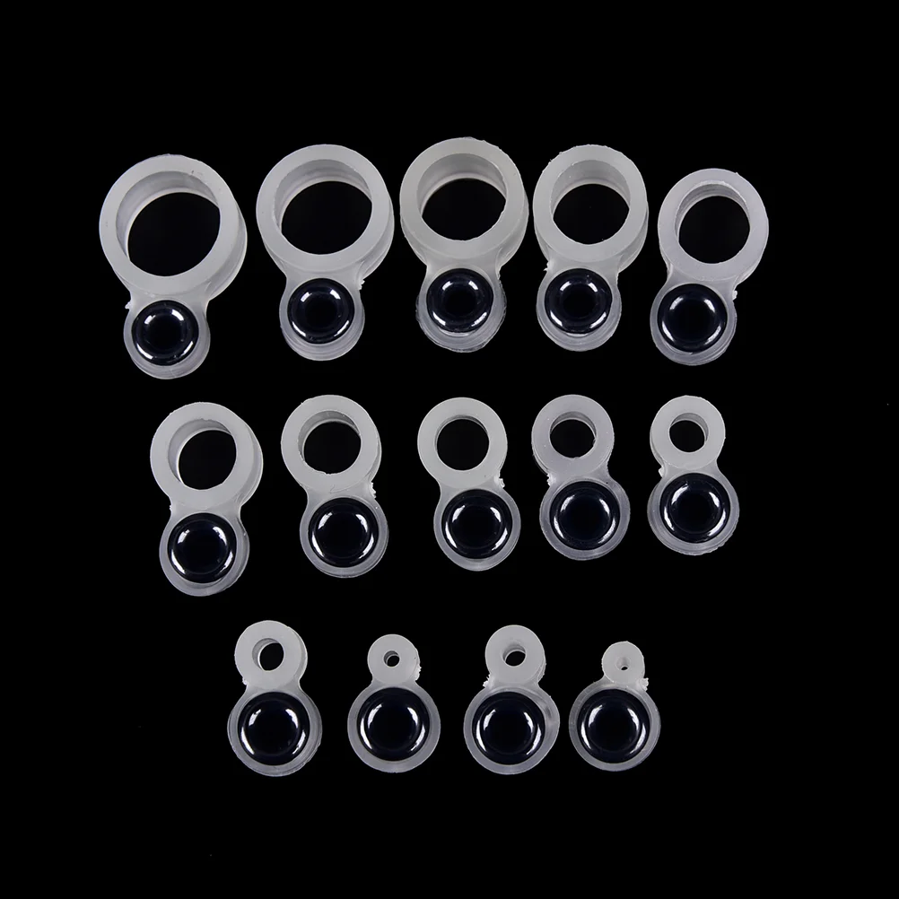 14pcs/Set fishing rod wire ring fishing line guide ring silicone different size 1-14〔CC33〕