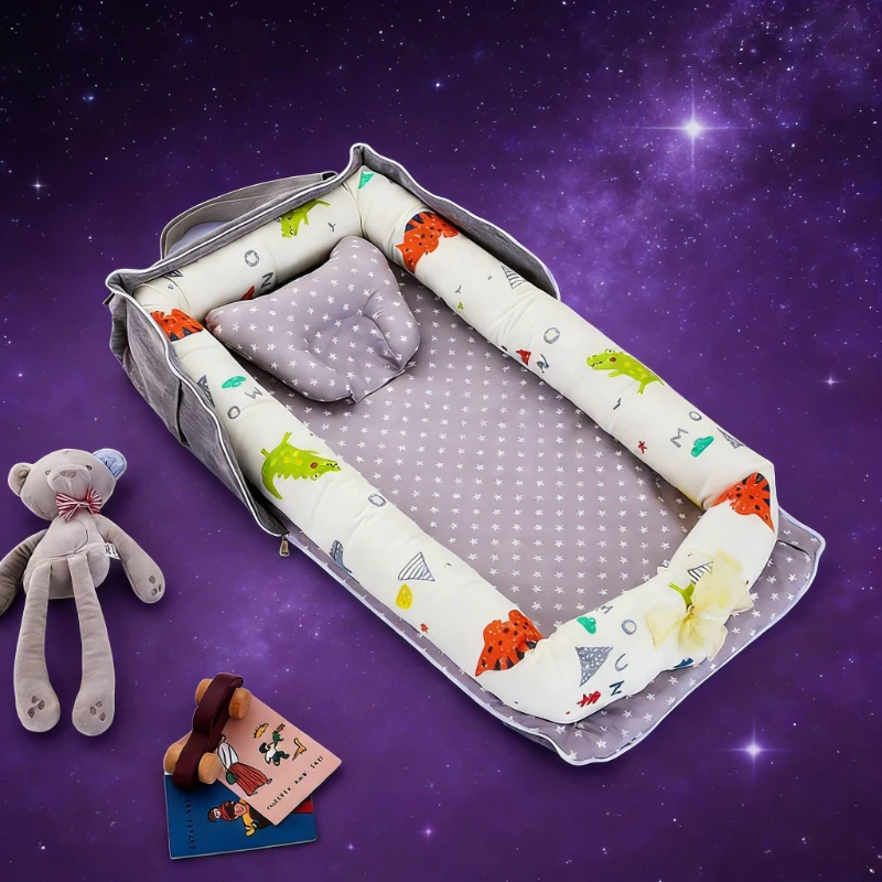 

2026 New Travel Baby Bed Backpack Style Baby Nest Portable Cribs Saving Space for Camping and Trips