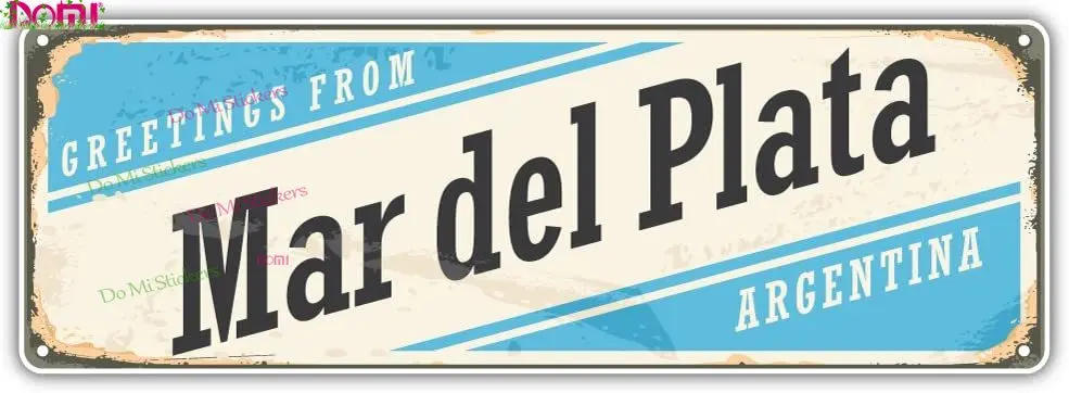 High Quality Mar Del Plata City Argentina Retro Sign Travel Bumper Sticker Vinyl Art Decal for Car Truck Van Window Bike Laptop